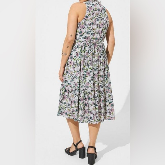 Torrid, Sz 00|M/L|10, Midi Wash Gauze Tiered Dress - NWT - Picture 2 of 8
